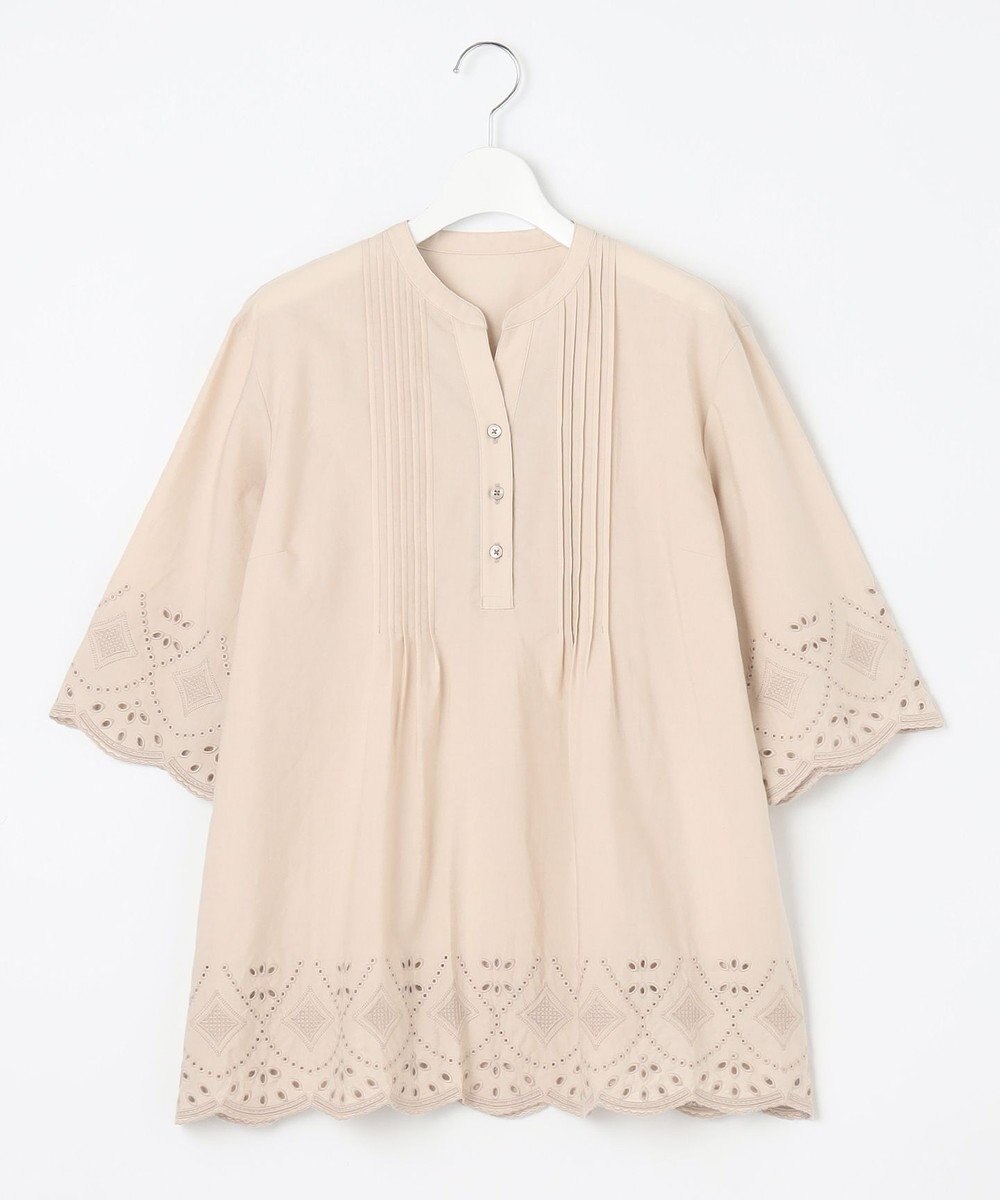 J.PRESS LADIES S 【洗える】 セルロース刺繍 ブラウス 