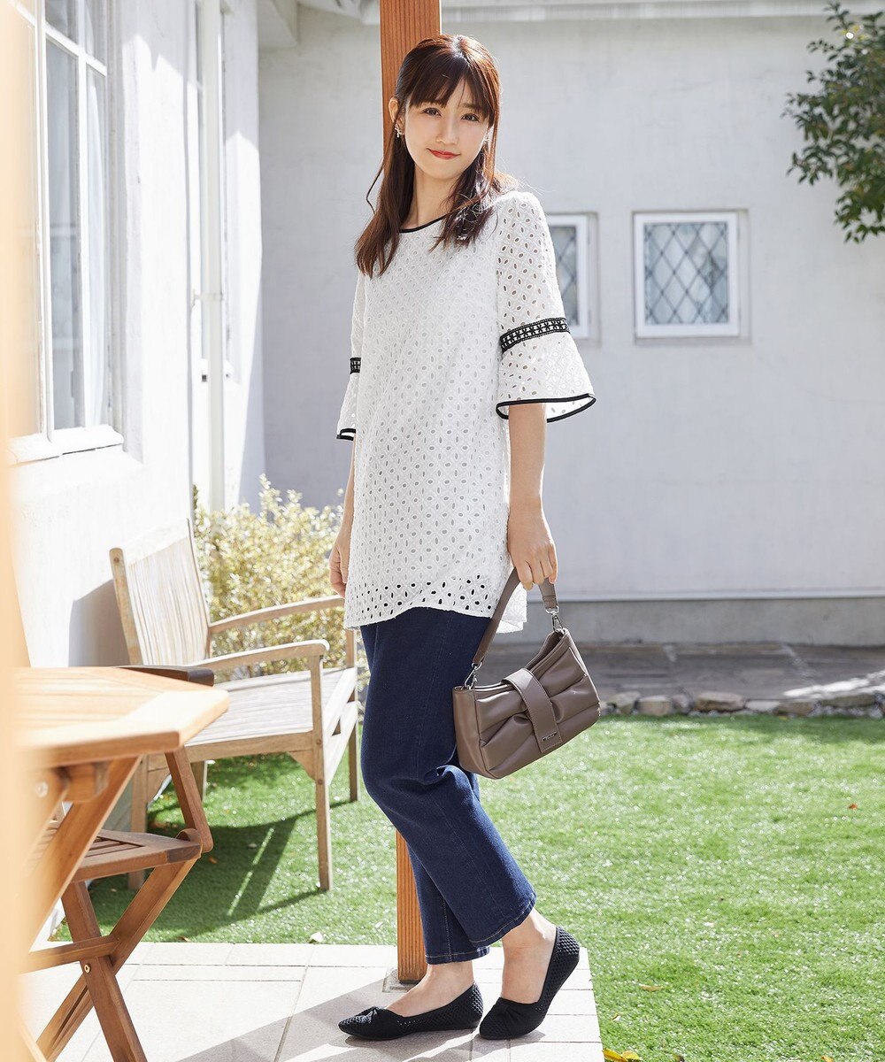 Tiaclasse 【安田美沙子さん着用・洗える】ストレッチストレートデニム 