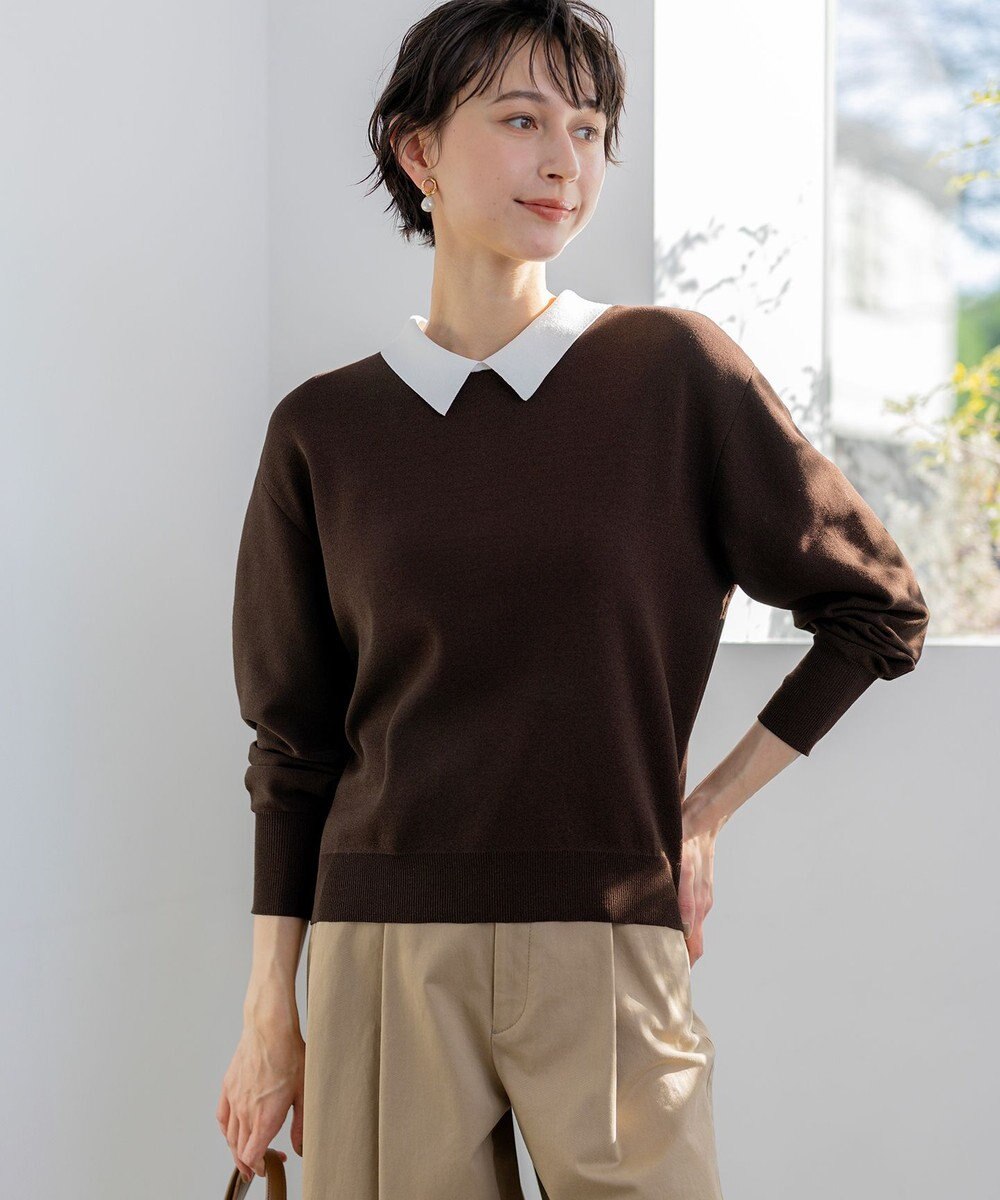 23区 【WEB&一部店舗限定】バイカラーデザイン 2WAY ニット 