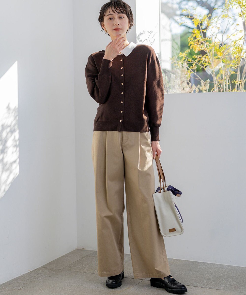 23区 【先行予約/WEB&一部店舗限定】バイカラーデザイン 2WAY ニット 