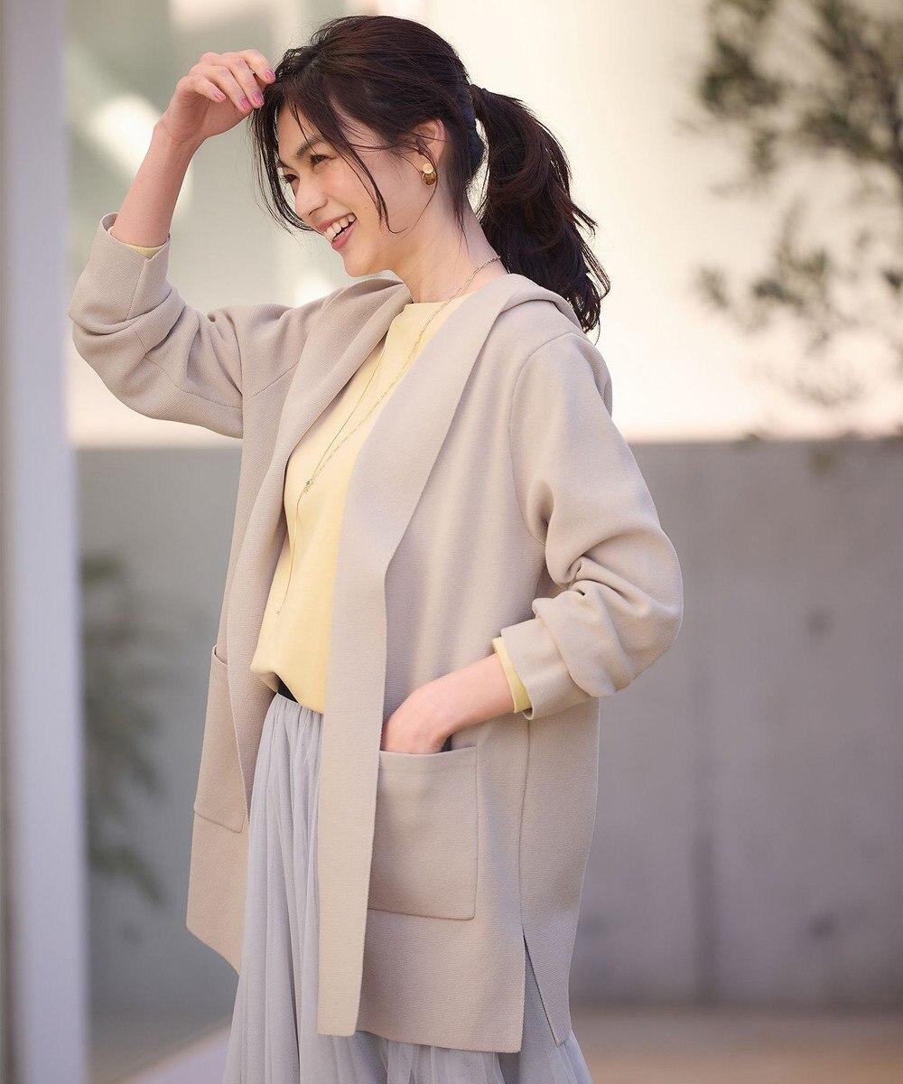 ANY ニットフーディーコーディガン 