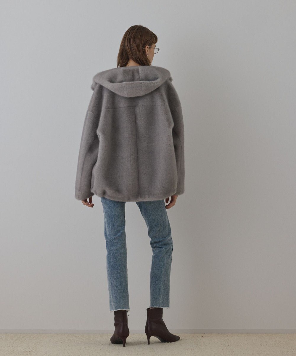 GRACE CONTINENTAL フェイクミンクフードジャケット 