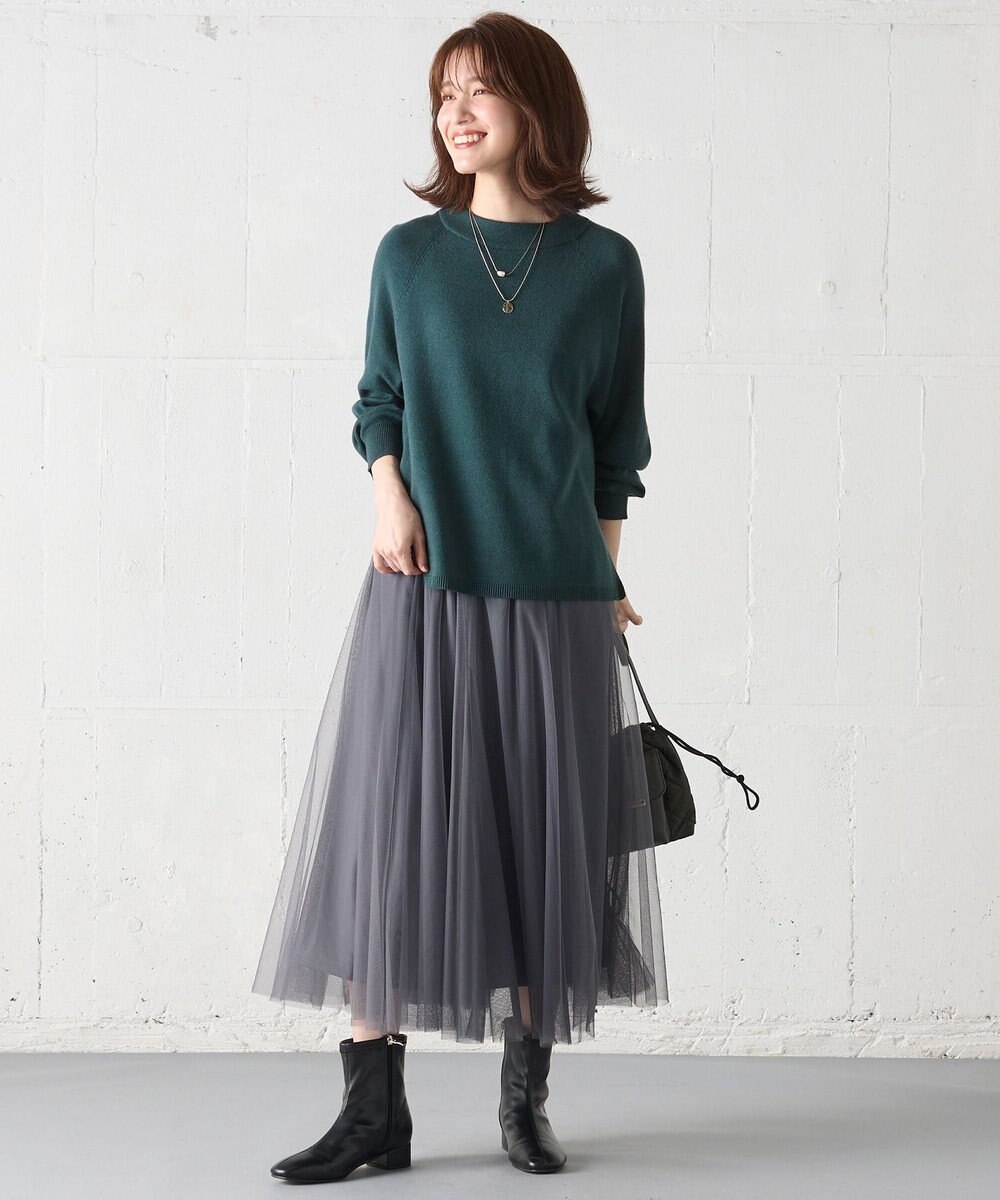 ANY 【ウエストゴム】チュールフレアースカート 