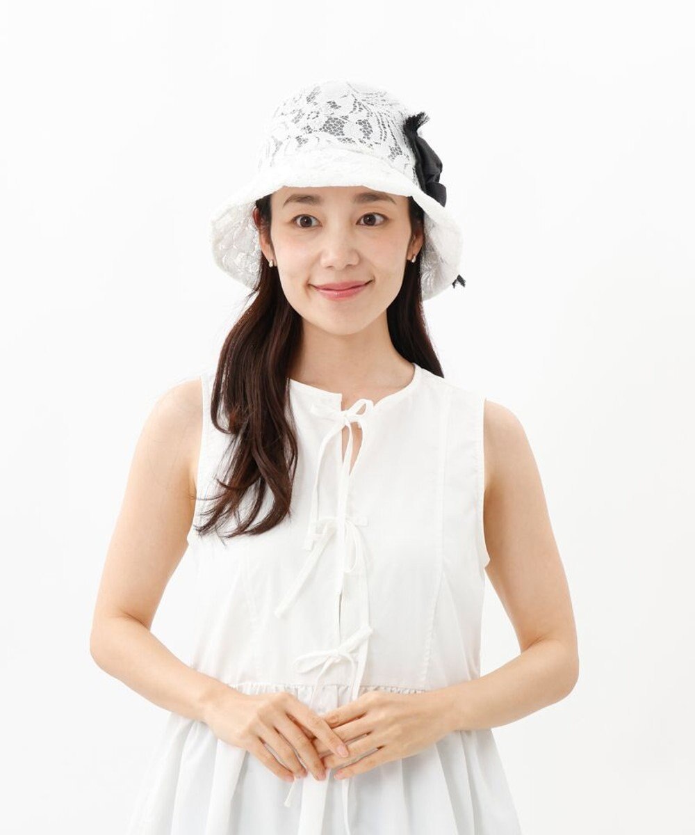 AURORA 【 LANVIN en Bleu （ランバン オン ブルー）】リボンレースクロッシェハット 