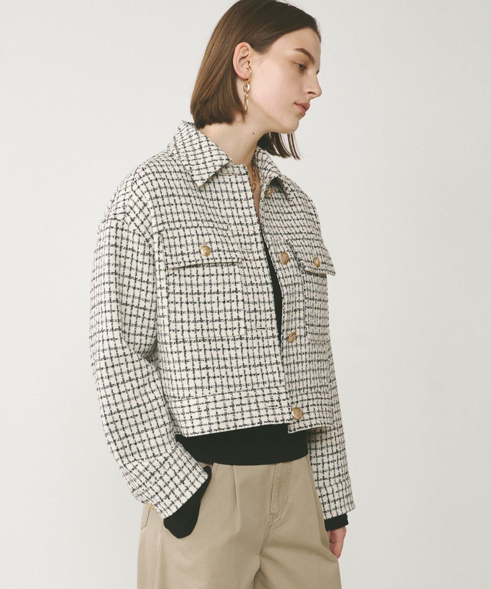 GRACE CONTINENTAL チェックツイードブルゾン 