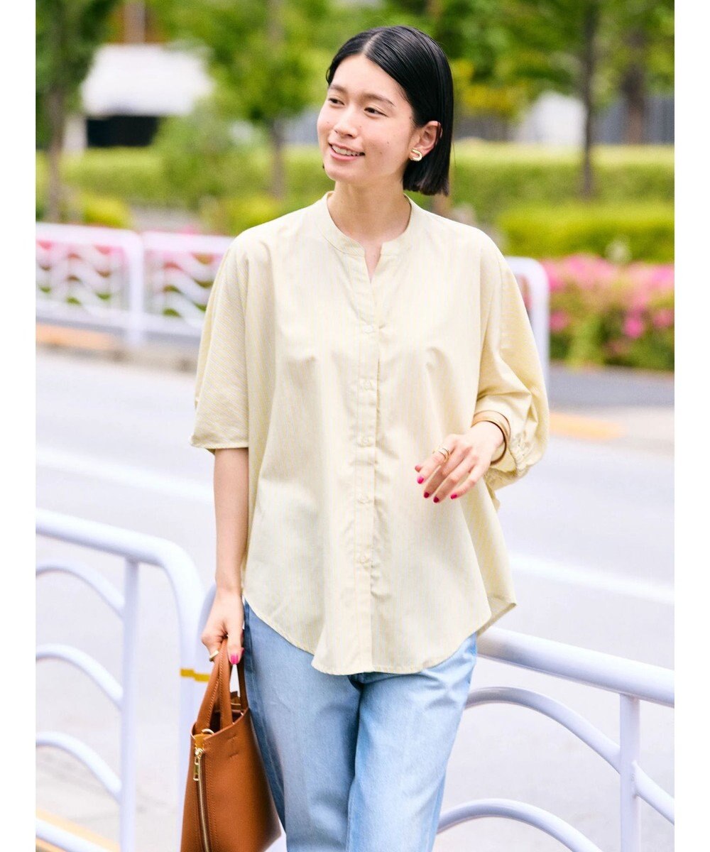 AMERICAN HOLIC 接触冷感＋ＵＶカット　ギャザースリーブブラウス 