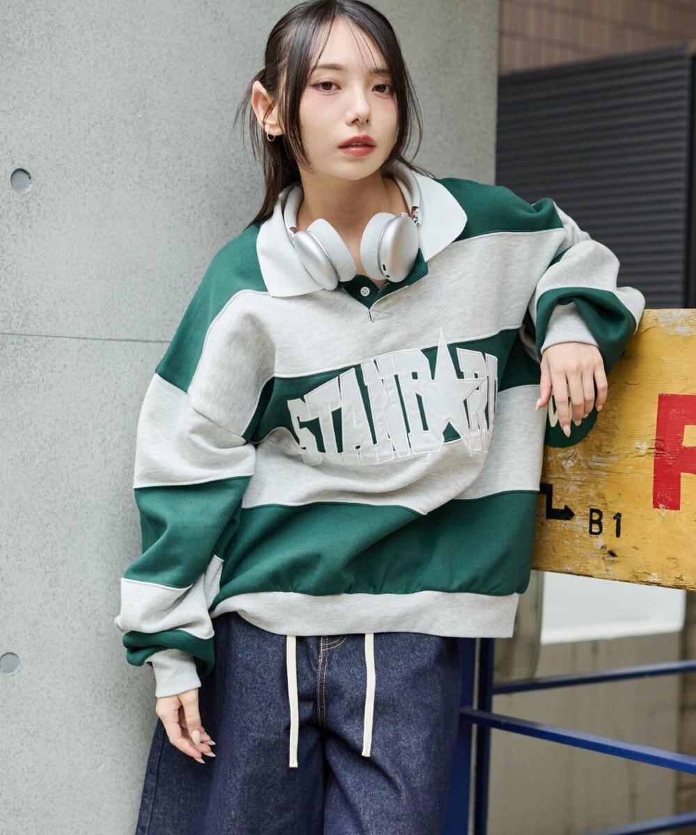 WEGO 【ユニセックス着用ITEM】カレッジロゴラガースウェット 