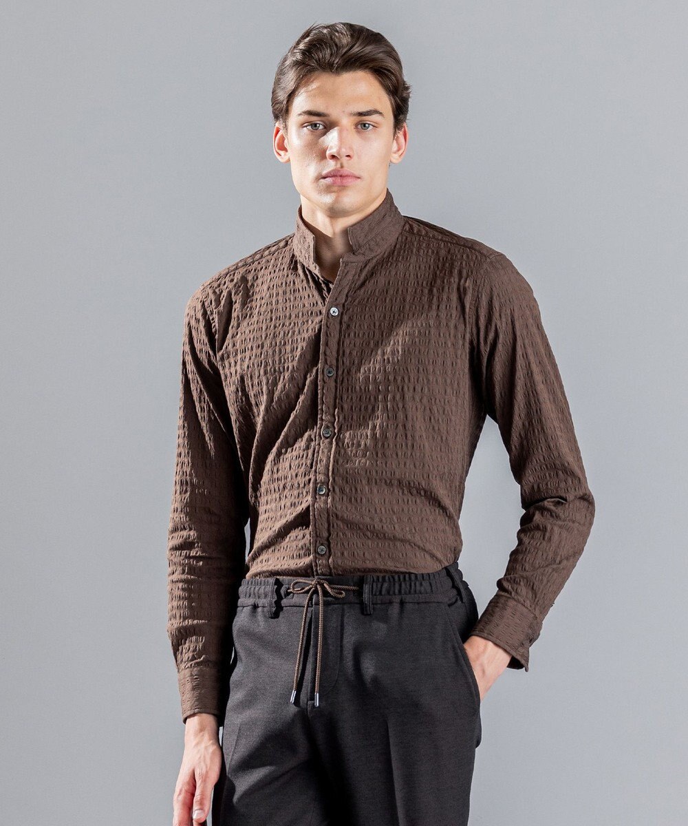 JOSEPH HOMME トリックジャガード　ウイングカラーシャツ 