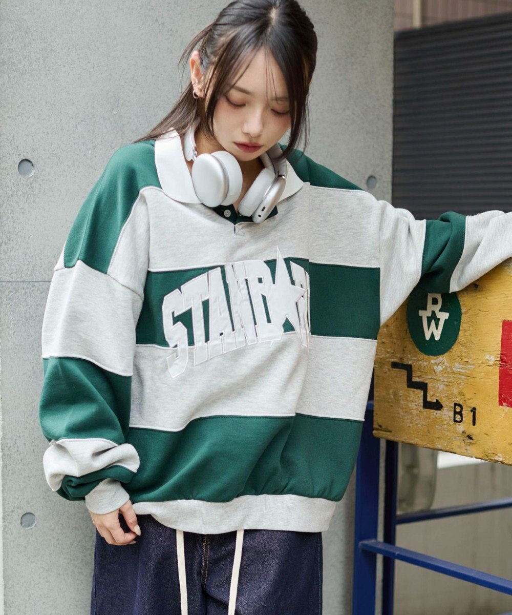 WEGO 【ユニセックス着用ITEM】カレッジロゴラガースウェット 