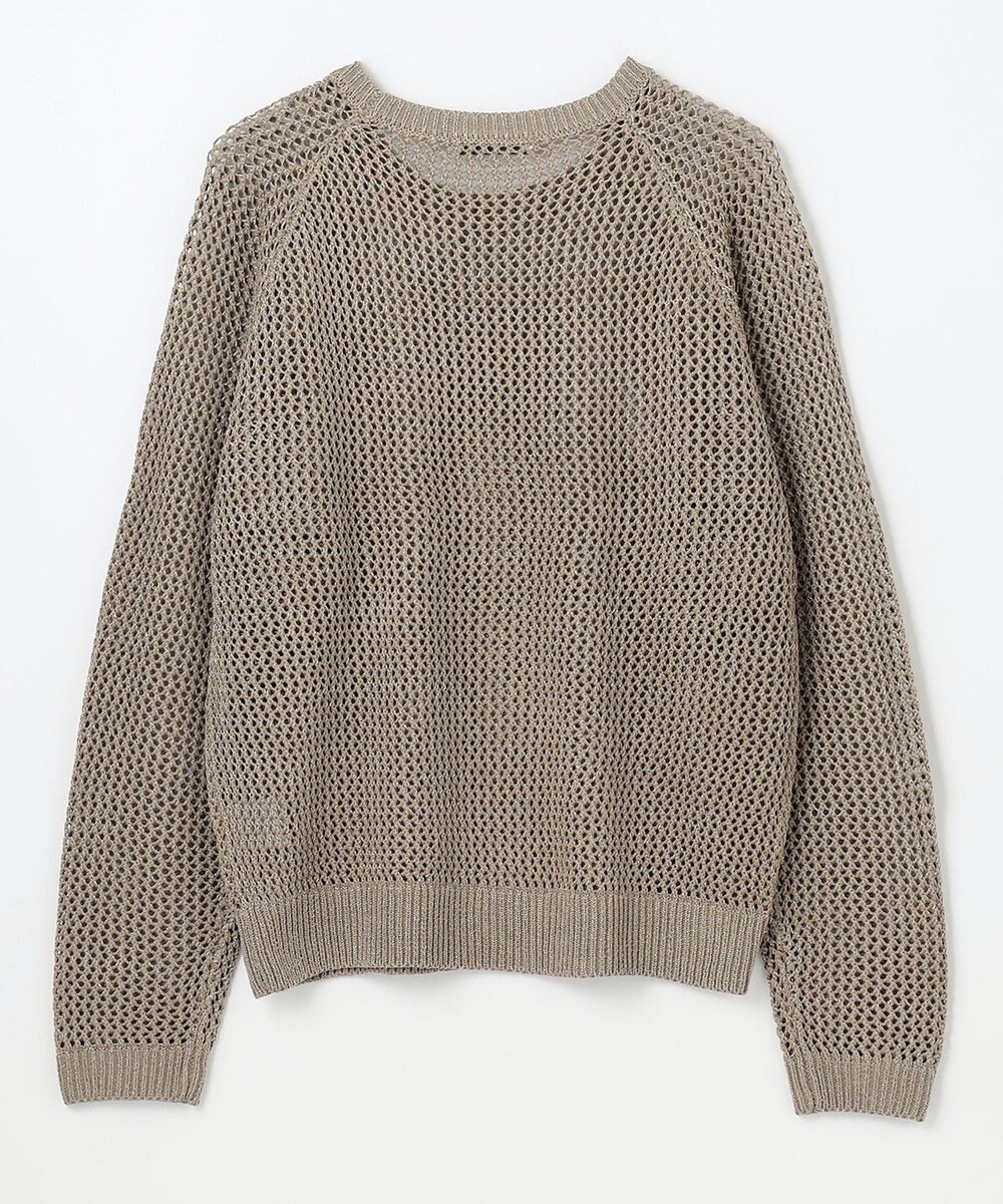 ANY L 【洗濯機可】ラメニットメッシュプルオーバー 