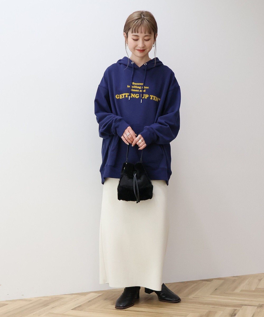 AMERICAN HOLIC フロッキーロゴプリント裏毛パーカー 