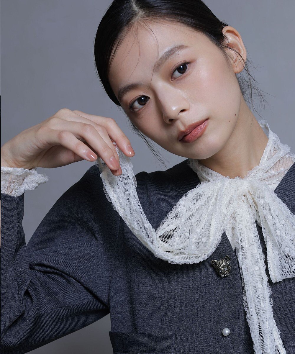 組曲 【前後着用可】チュールフリル ブラウス 