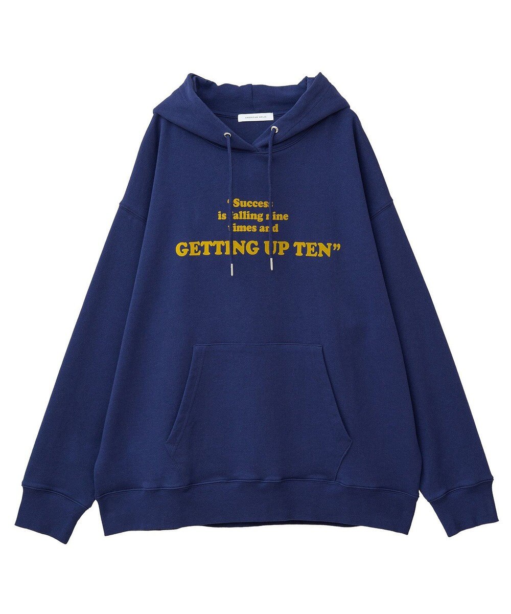 AMERICAN HOLIC フロッキーロゴプリント裏毛パーカー 