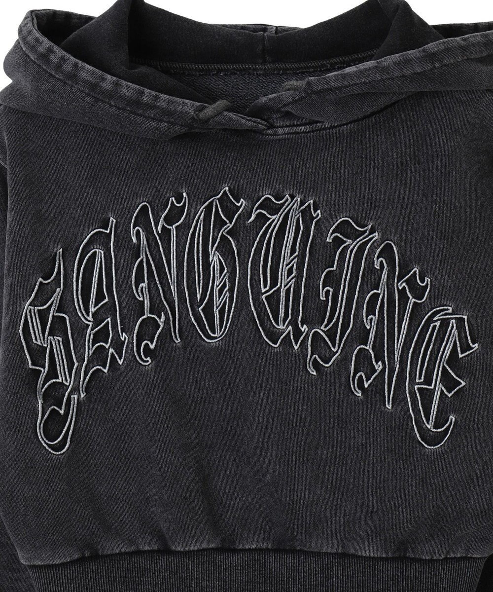 WEGO グラフィックアシッドウォッシュショートプルパーカー 