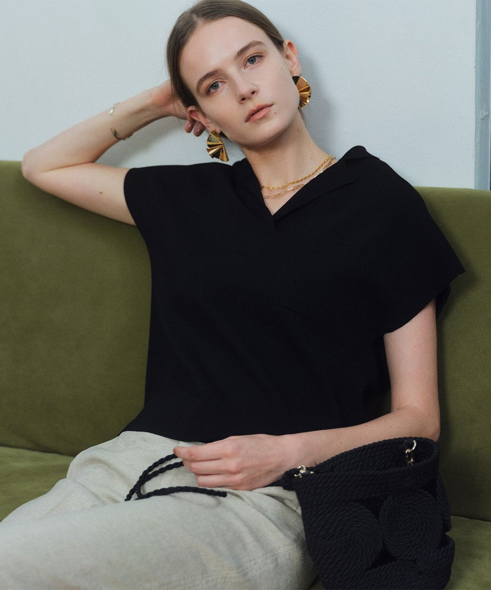 BEIGE， NADIA / ストレッチ スキッパーニット 