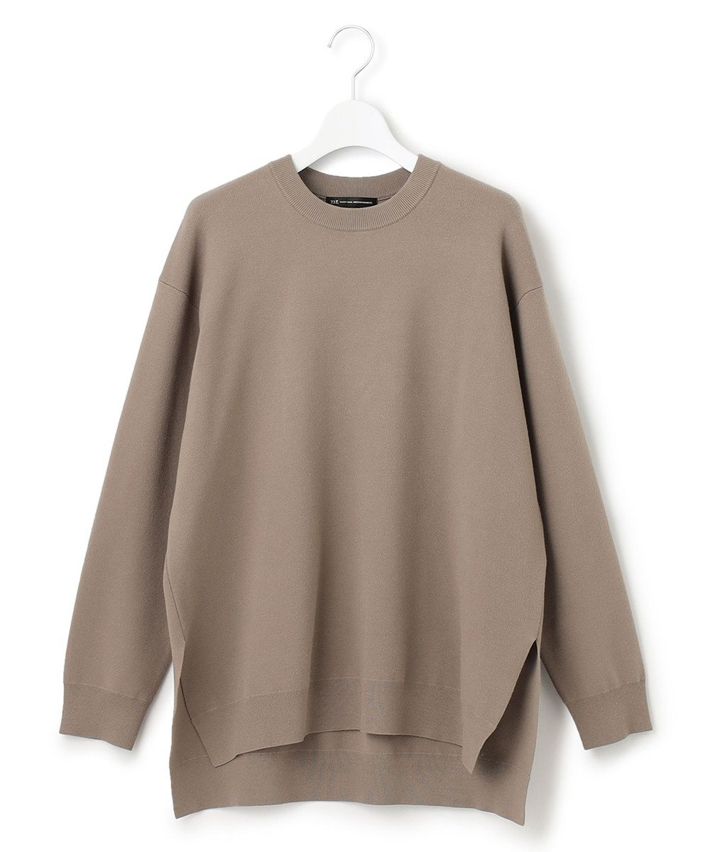 23区 【好評素材につき新型追加】ヴィスコースストレッチ クルーネック ニット 