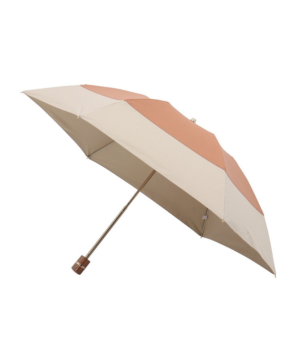 MOONBAT GRACY(グレイシー) 晴雨兼用日傘 折りたたみ傘 T/C Tender bicolor 遮光 遮熱 UV テラコッタ×ベージュ