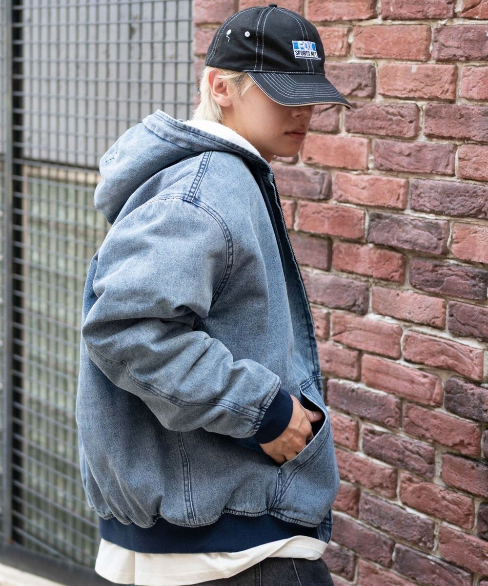 WEGO 【ユニセックス着用ITEM/MLサイズ展開】ワーカーズボアフードブルゾン 