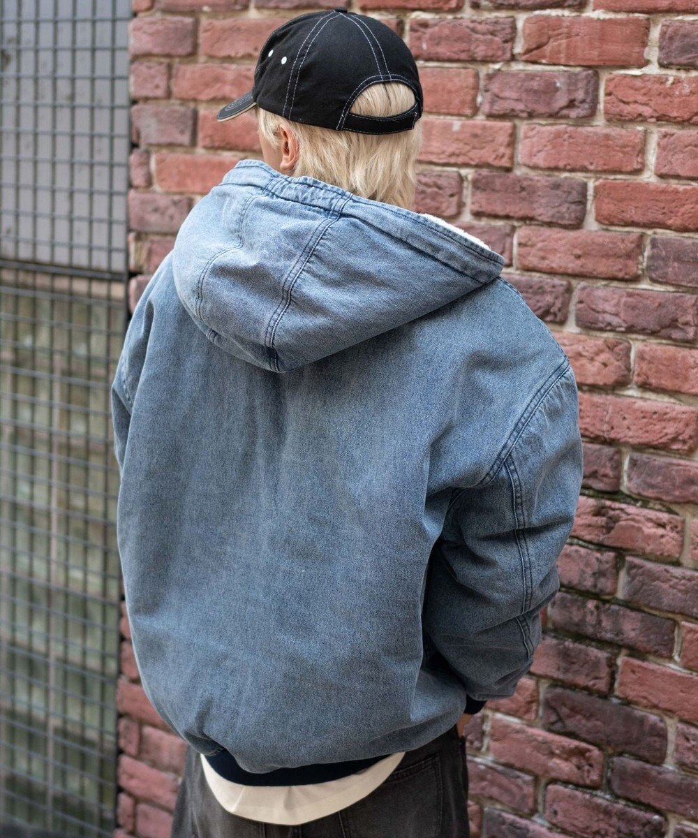 WEGO 【ユニセックス着用ITEM/MLサイズ展開】ワーカーズボアフードブルゾン 