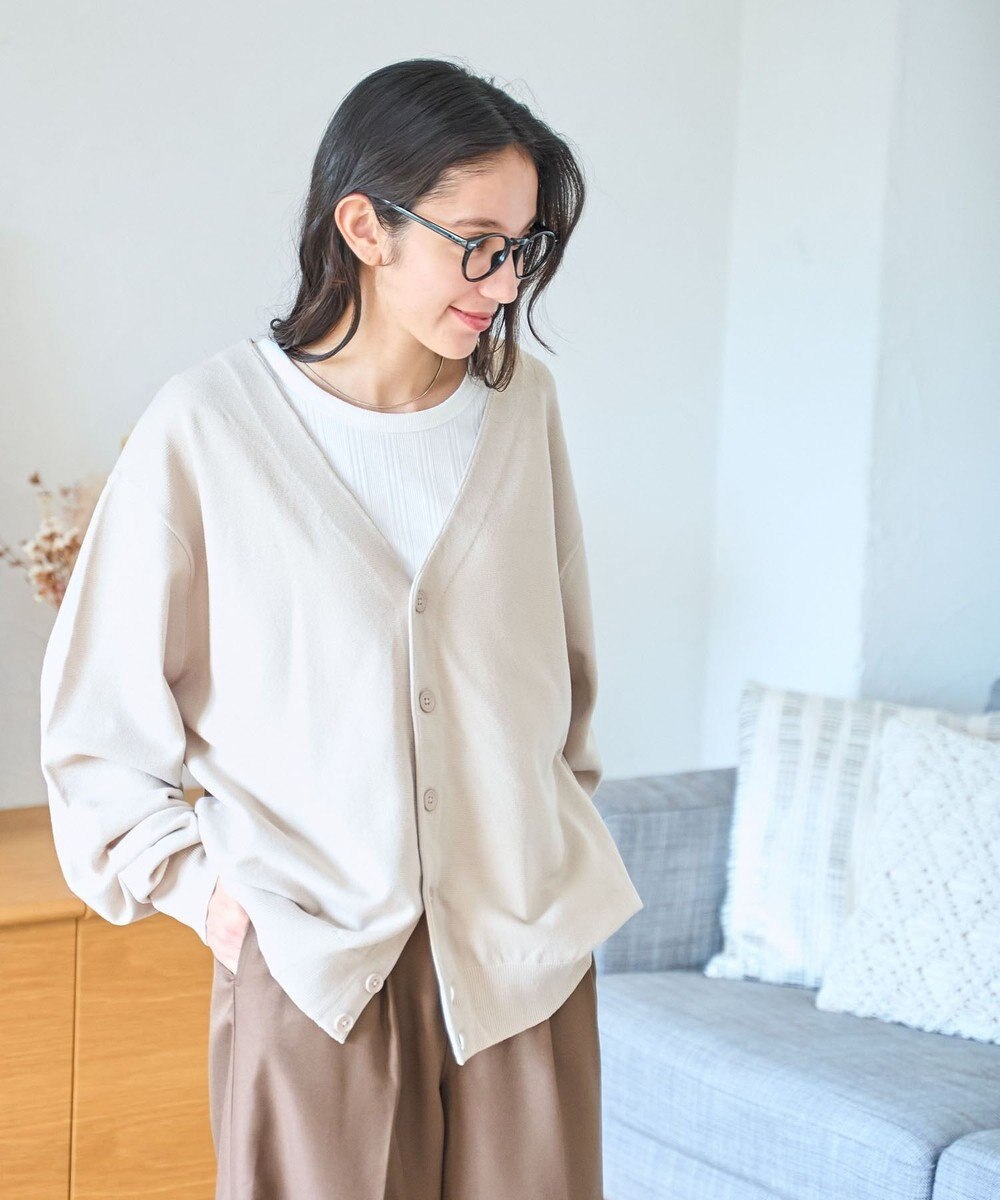 WEGO 【ユニセックス着用ITEM/MLサイズ展開】ドロップショルダーカーディガン 