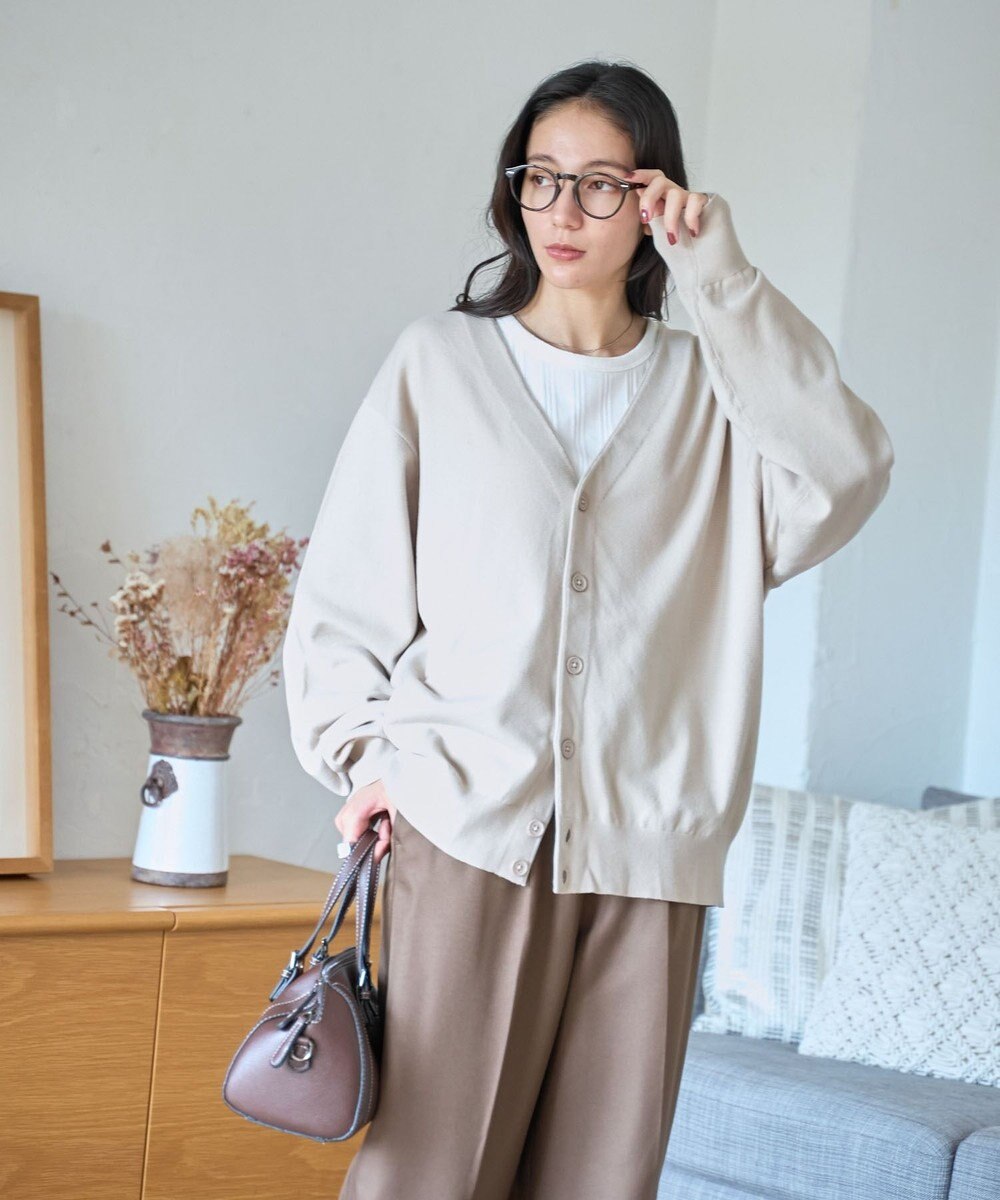 WEGO 【ユニセックス着用ITEM/MLサイズ展開】ドロップショルダーカーディガン 