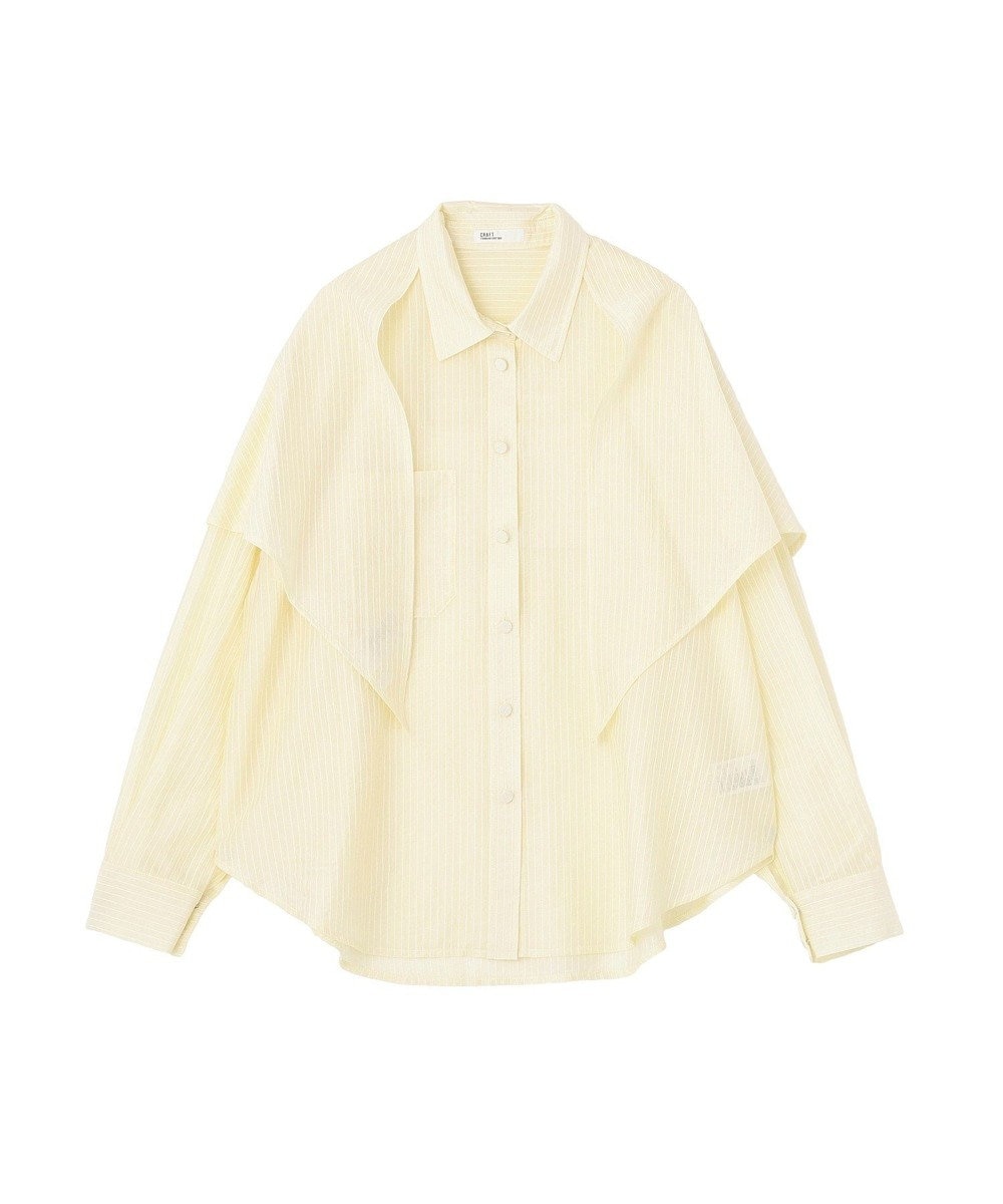CRAFT STANDARD BOUTIQUE 【2点SET】スカーフ付きシアーストライプシャツ 