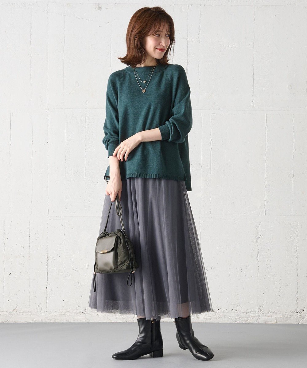 ANY 【ウエストゴム】チュールフレアースカート 