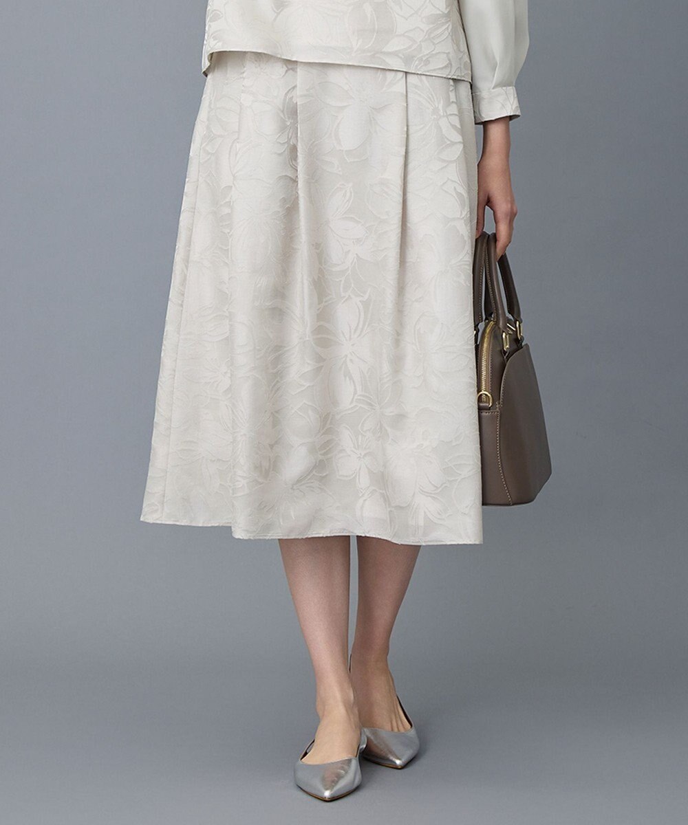 自由区 L 【17号サイズまで展開・セットアップ対応】フラワーオパールプリント スカート 