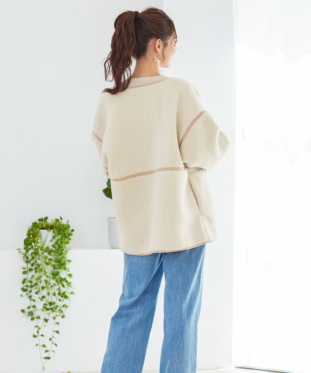 Tiaclasse 2wayリバーシブルボアショートブルゾン 