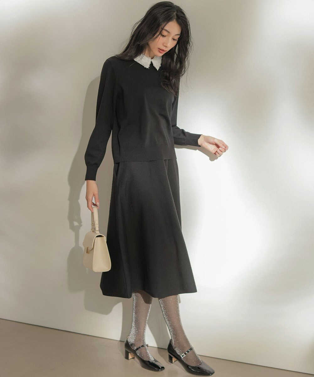 組曲 S 襟付きニットアップ 