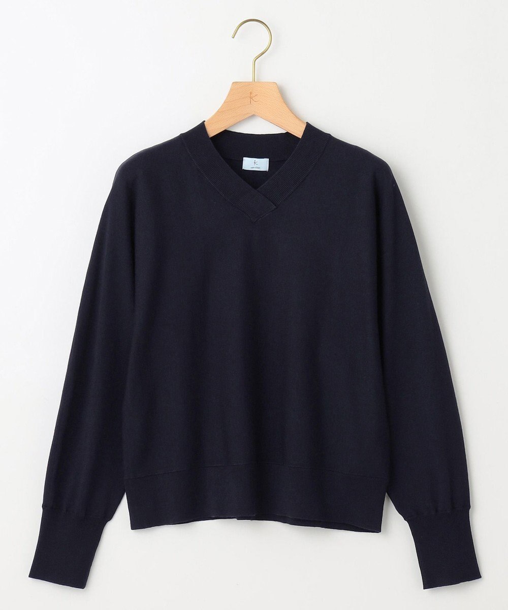 組曲 【洗える・WEB限定】Vネックドルマンスリーブ ニット 