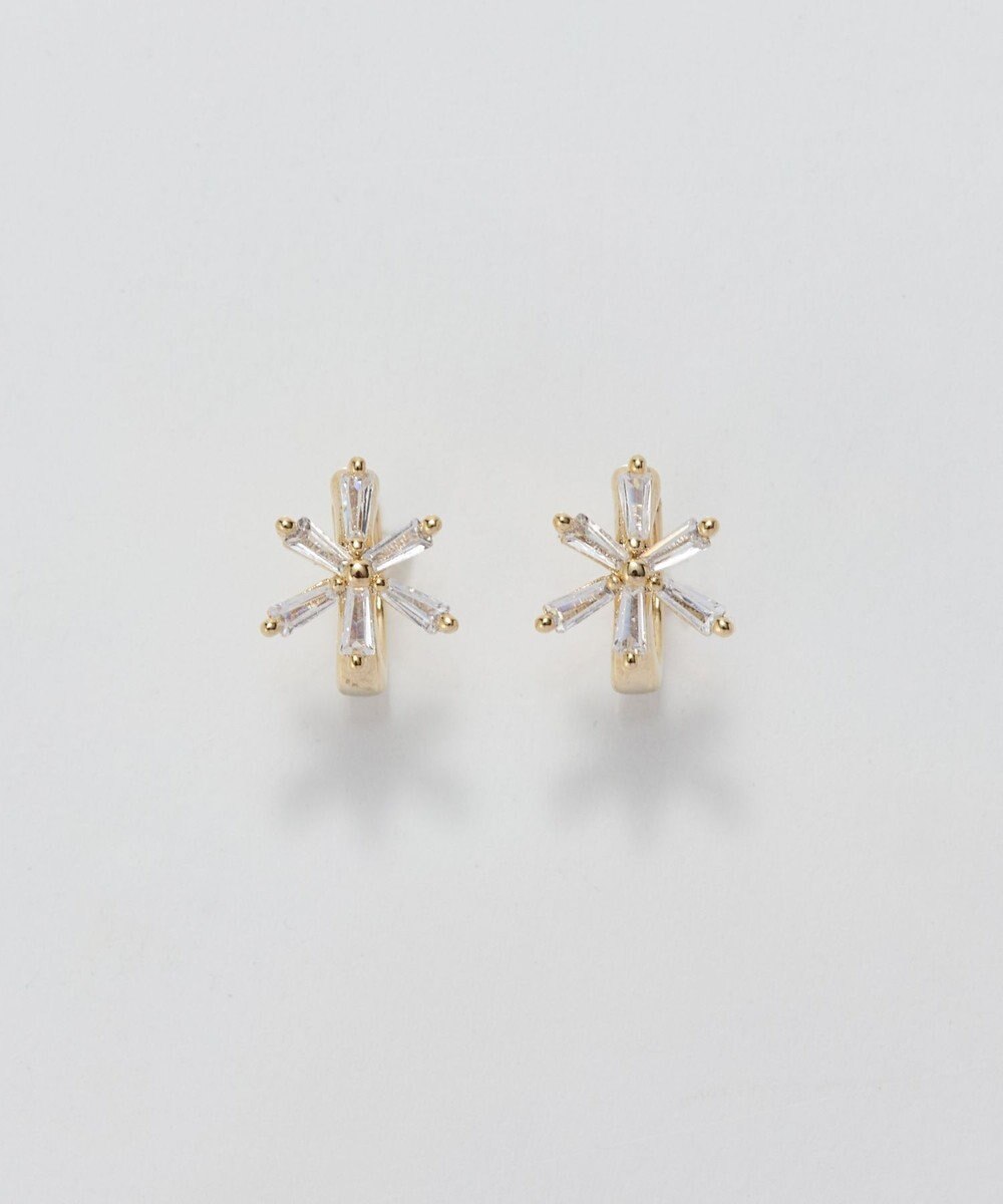 Phoebe ワンタッチスノーフラークフープピアス 