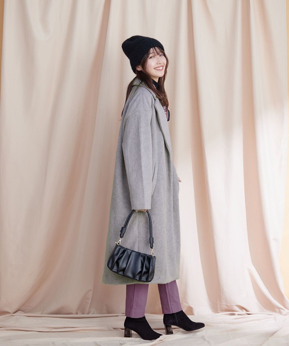 Tiaclasse モッサ風ダブルフェイスチェスターコート 