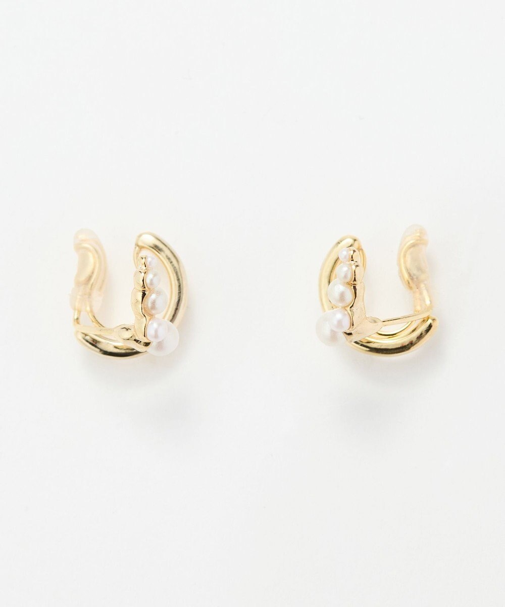 Phoebe 【痛くないシリーズ】ミルキーウェイパールフロートライトフィットイヤリング　ゴールド 