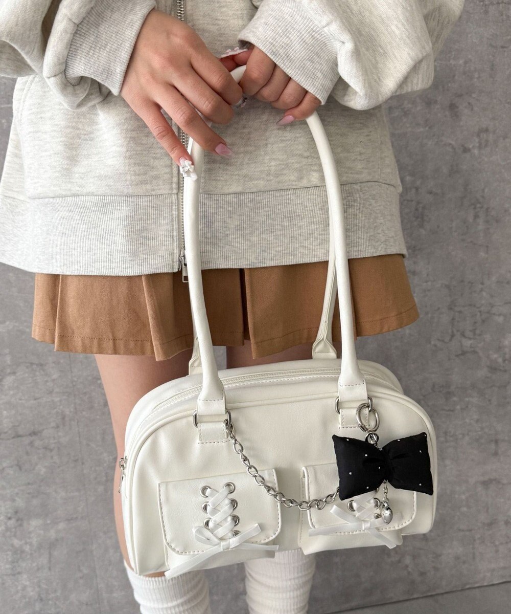 WEGO レースアップボストンバッグ 