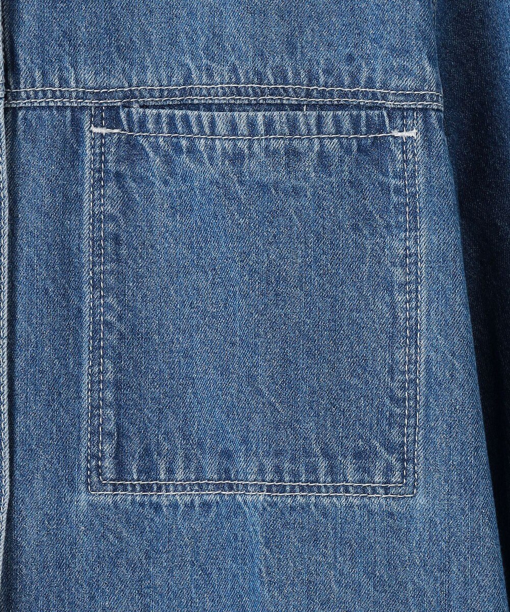 J.PRESS LADIES コットンリネン 7oz デニム シャツ ワンピース 