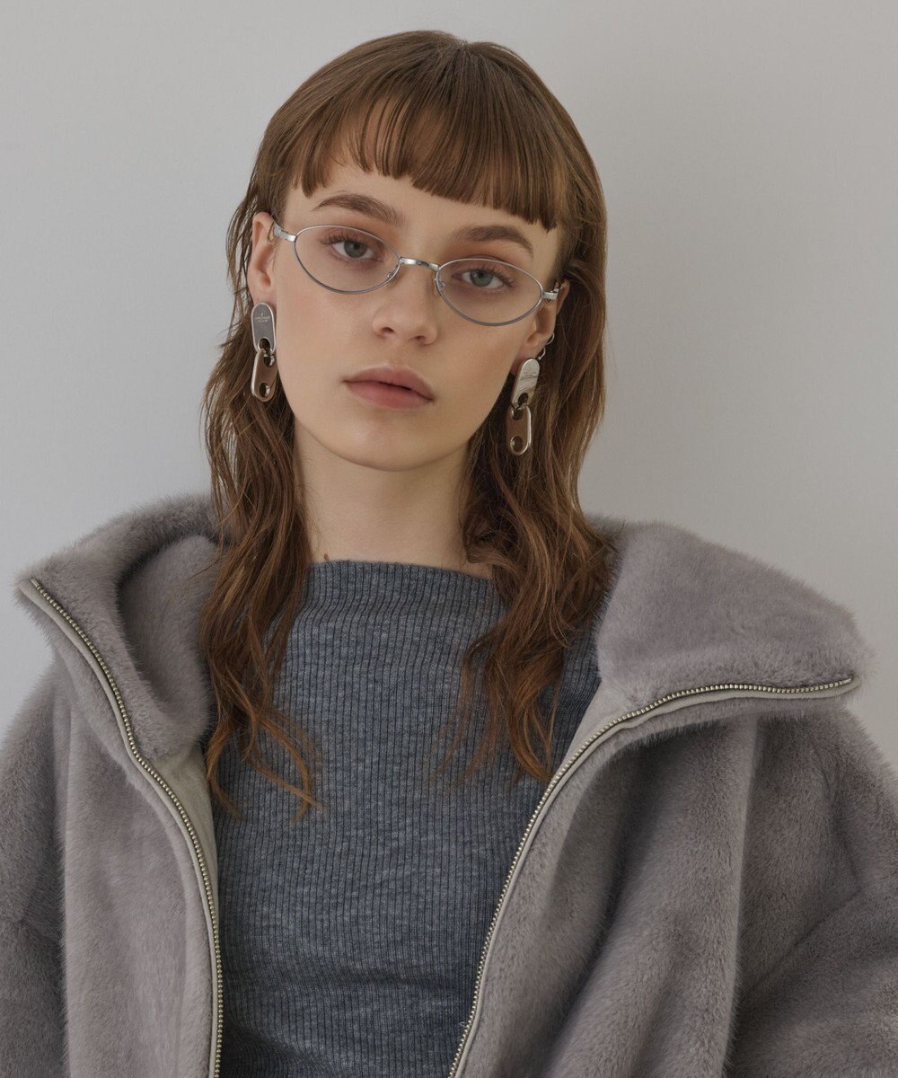 GRACE CONTINENTAL フェイクミンクフードジャケット 