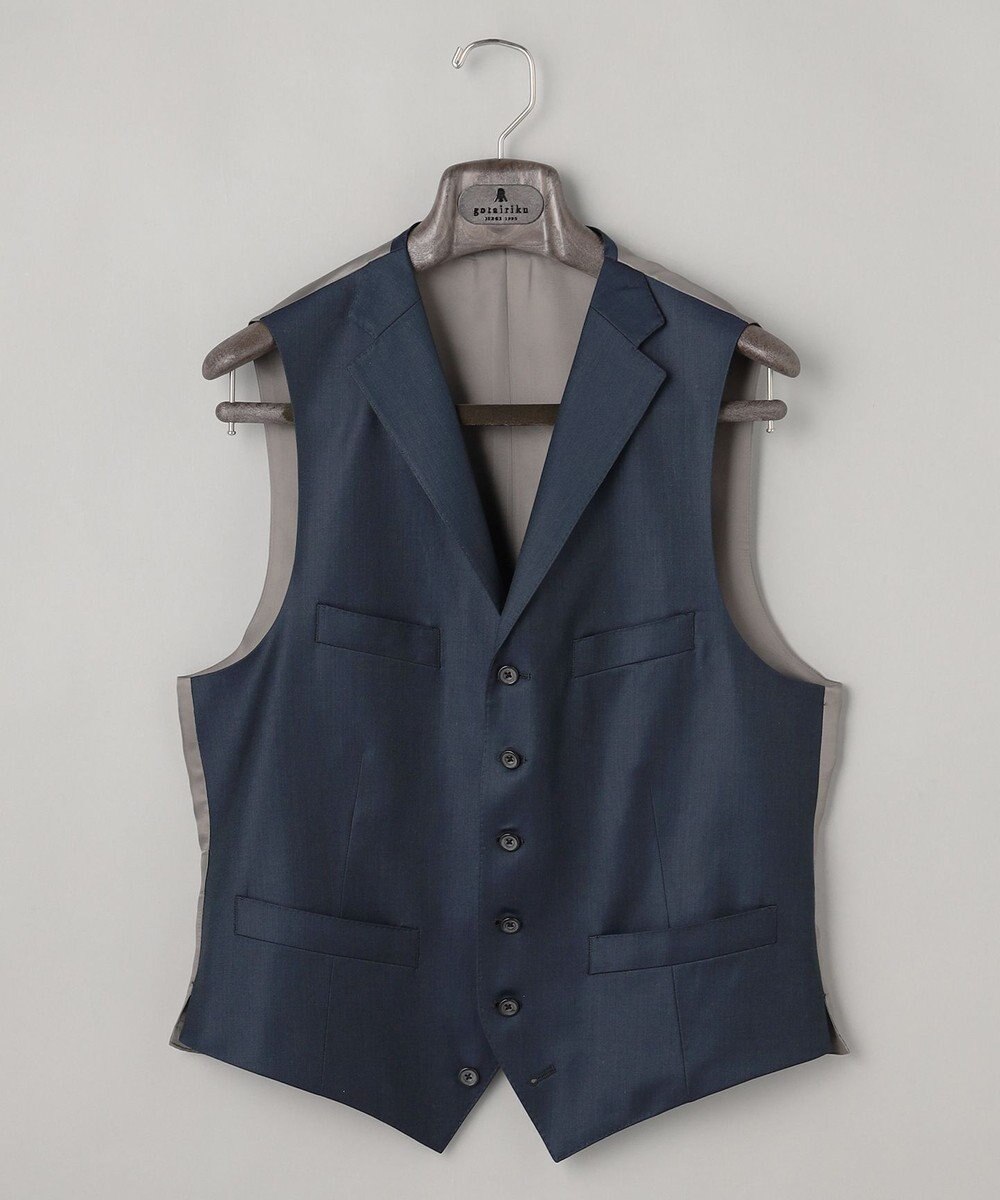 GOTAIRIKU シワになりにくい/通年素材【御幸毛織/みゆきけおり】Superio160 ベスト_ダークグリーン 