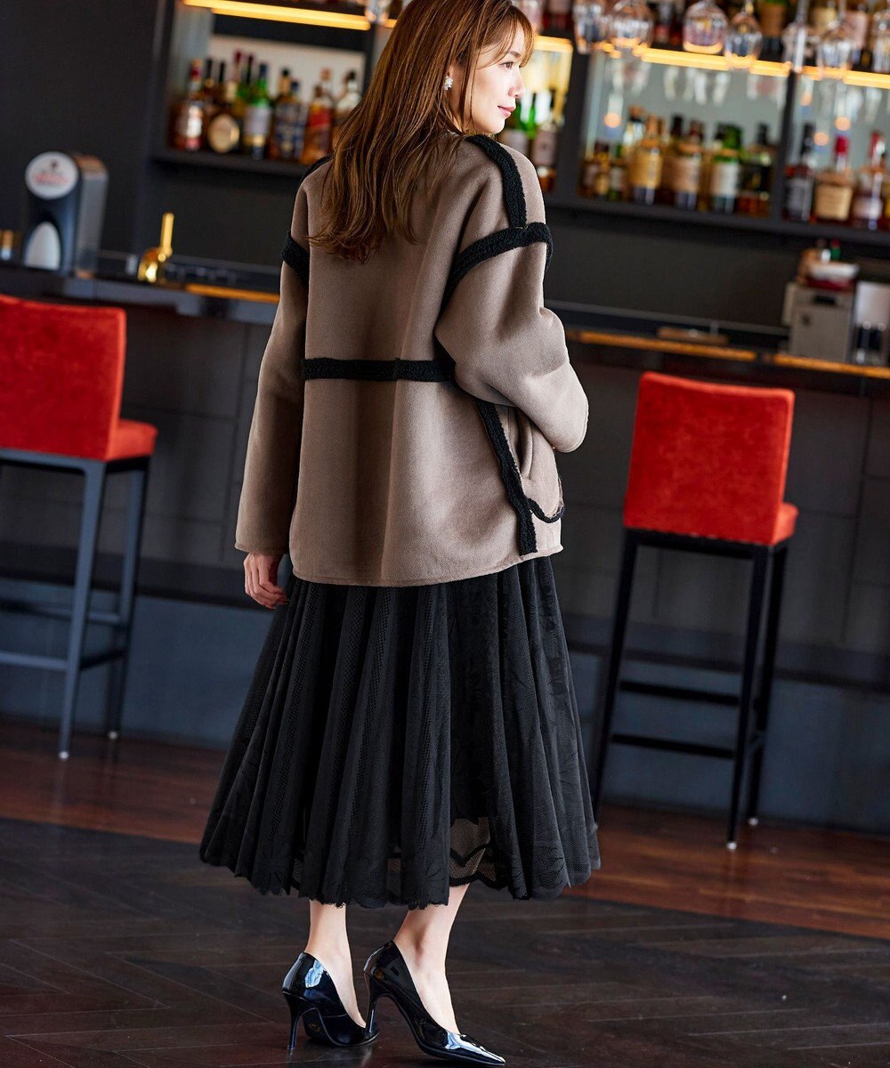 Tiaclasse 2wayリバーシブルボアショートブルゾン 