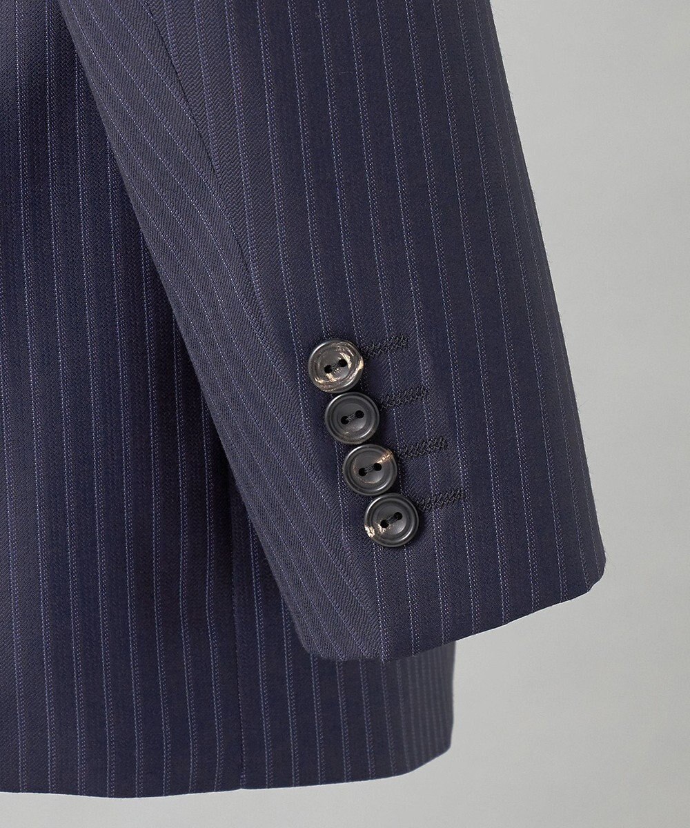 GOTAIRIKU 【Loro Piana Fabric】365 通年スーツ(ネイビー×ストライプ) 