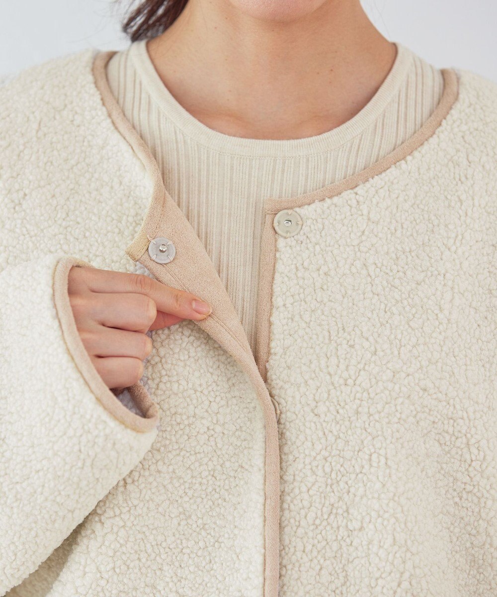 Tiaclasse 2wayリバーシブルボアショートブルゾン 