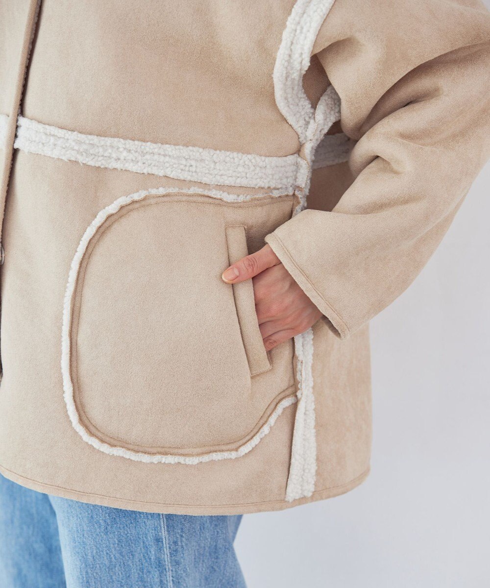 Tiaclasse 2wayリバーシブルボアショートブルゾン 