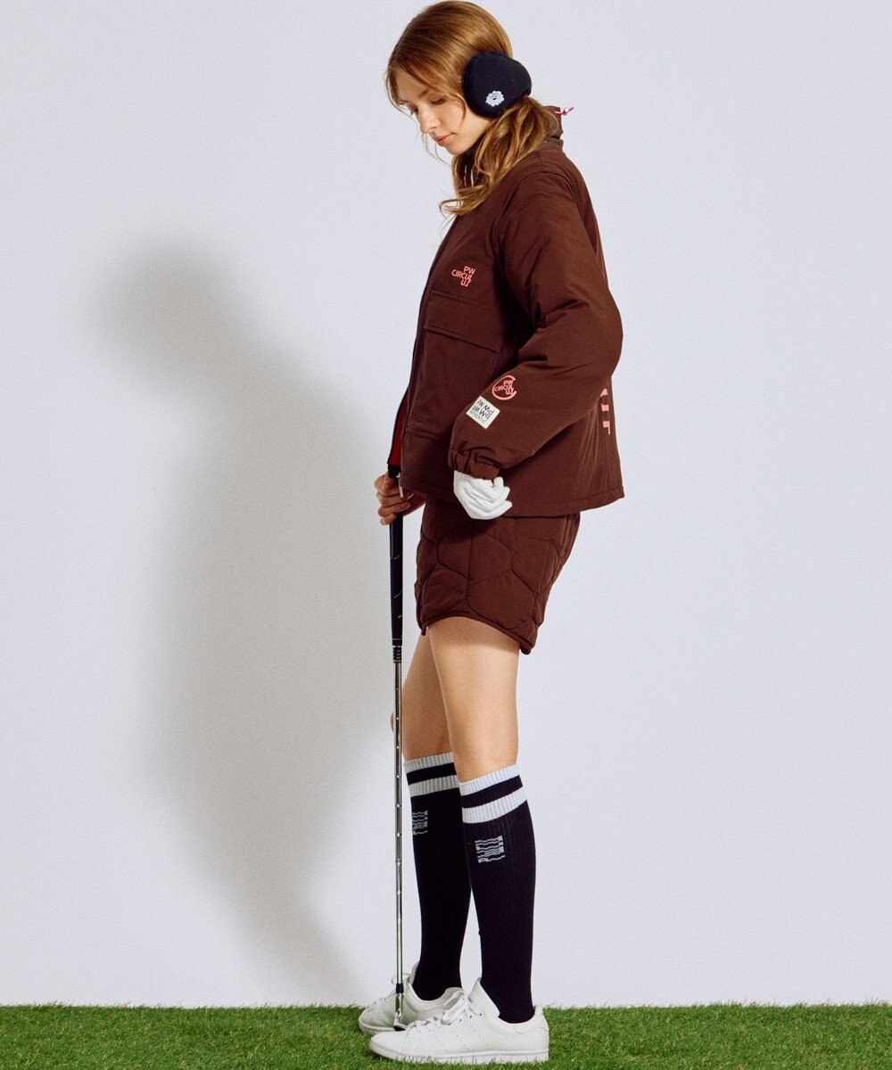PW CIRCULUS 【撥水加工 / ストレッチ】【WOMEN】デタッチャブルキルティング中綿ブルゾン ゴルフウェア レディース 