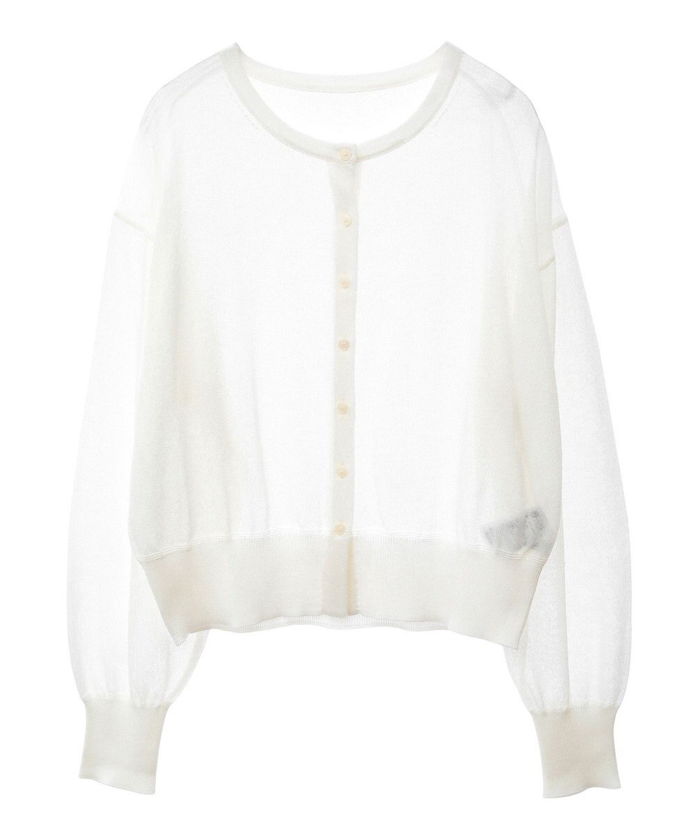 earth music&ecology 【予約】接触冷感シアークルーニットカーディガン 