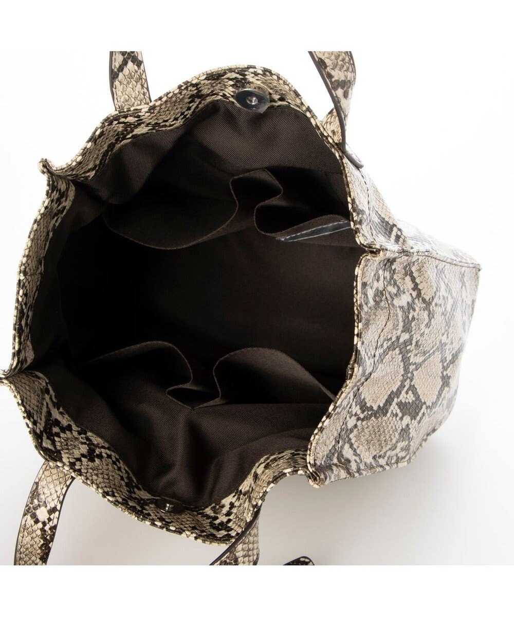 UNBILLION カシュカシュ cachecache / パイソン柄手提げトートS 