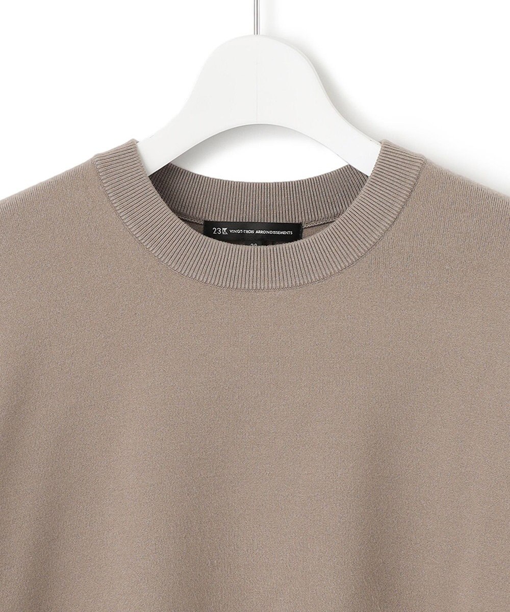 23区 【好評素材につき新型追加】ヴィスコースストレッチ クルーネック ニット 