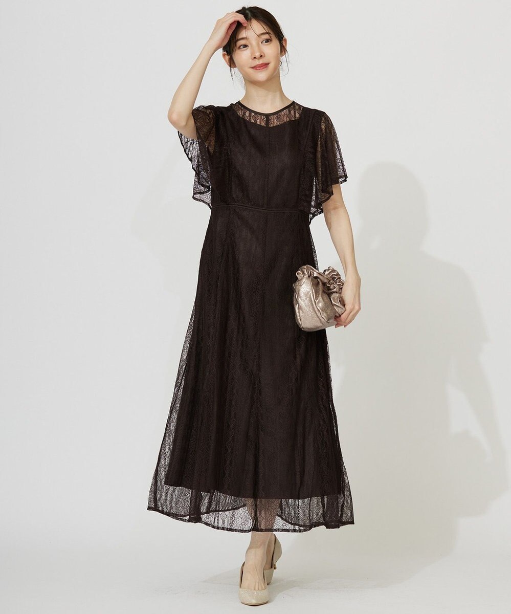 ANY SIS 【洗える】ストライプレーシー ドレス 