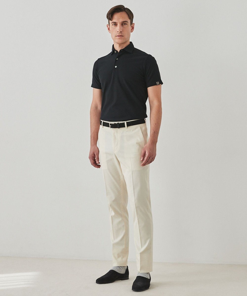 GOTAIRIKU 仕事で着られる綿パン【吸水速乾/ストレッチ/折り目加工】クールマックスコットンパンツ_ノータック（25年モデル） 