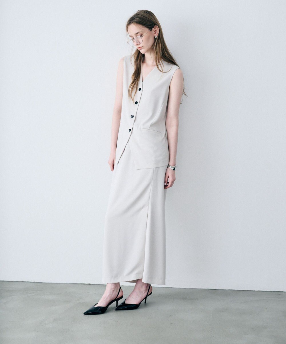 uncrave クールタッチツイル Iラインスカート 