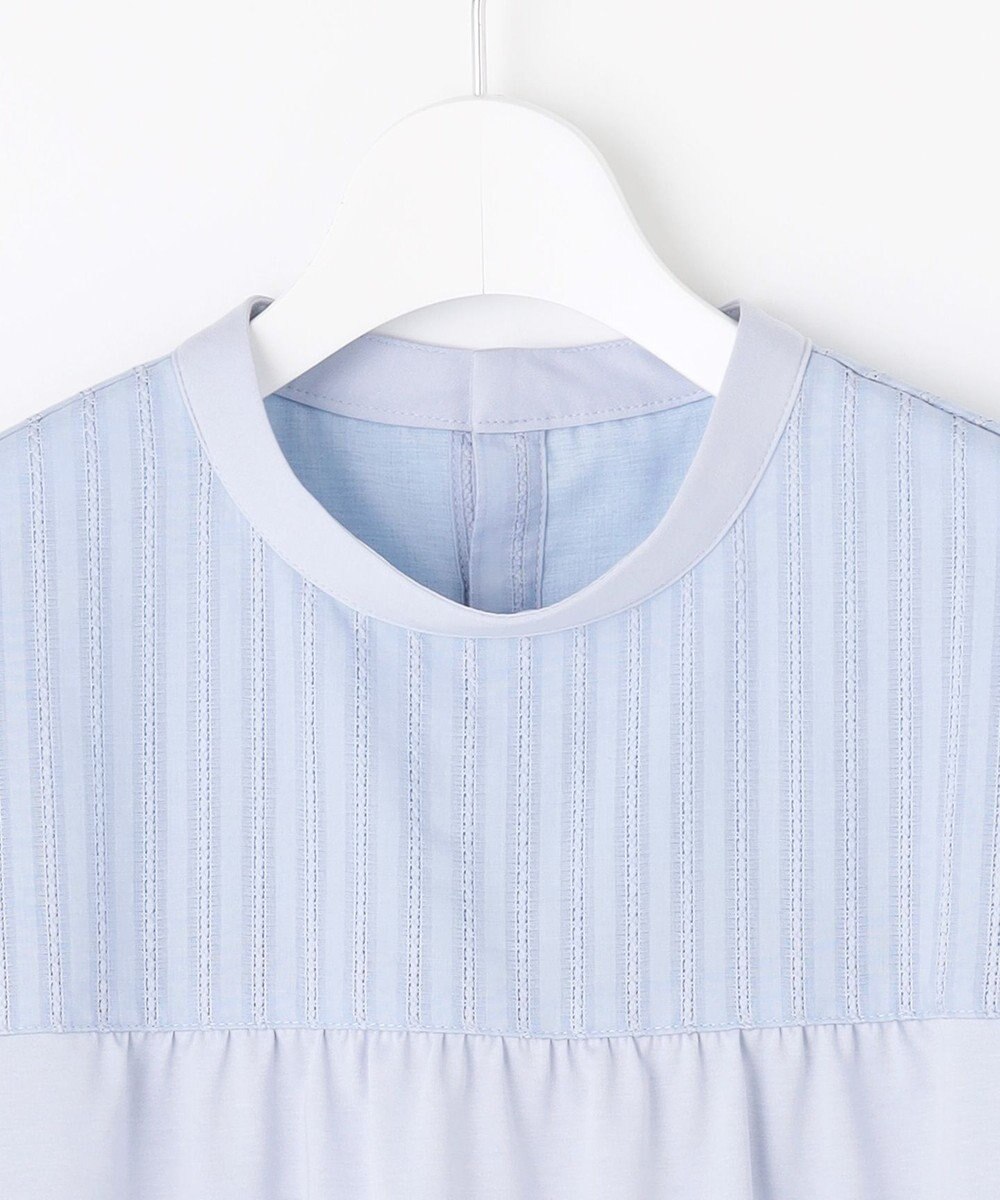 J.PRESS LADIES L 【洗える】プレーティングジャージー モックネックカットソー 